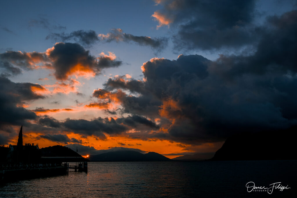 paesaggio lago di Iseo tramonto - fotografia Omar Filippi